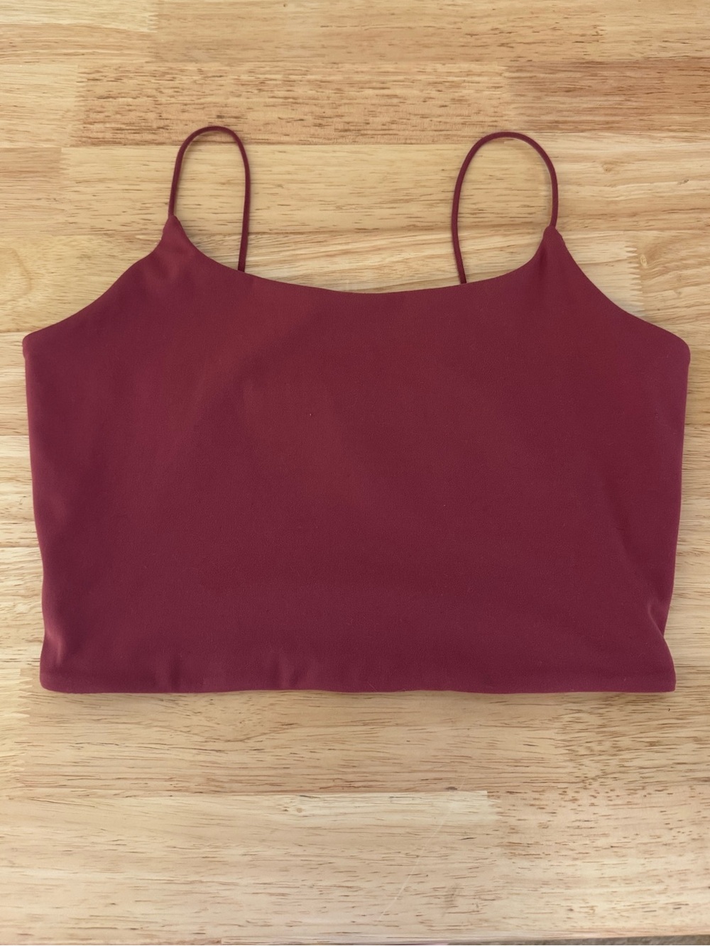 GARAGE Sleek Burgundy Cami Crop Tank Top